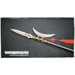 หอกพระจันทร์เสี้ยว ใบสแตนเลส ด้ามเหล็ก ไม่คม ยาว 2 เมตร