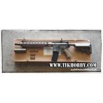 E&C 106 S2 Geissele 14.5 ปืนอัดลมไฟฟ้า จาก E&C Dark Earth + ราง + ไซเรนเซอร์