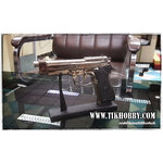 ไฟแช็คแบบปืนไพธ่อน 4" ตั้งโต๊ะ สีเงิน รูปแบบไฟฟู่ว์