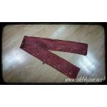 ถุงใส่ดาบผ้าแพร สีแดงเลือดหมู (ลายดำอักษร พื้นแดง)