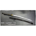 ดาบซามูไร รุ่นไฮเกรด JH-795BK ฮามอนแท้ หนังกระเบนแท้ ชนิดเหล็ก T10