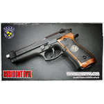 BB gun รุ่น M92 Samurai Edge จากเกมส์ BioHazard สไลด์เหล็ก สีดำ จากใต้หวัน WE
