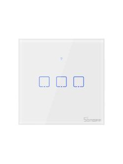 Sonoff T2UK 3 Gang (WiFi + RF 433 Mhz) White Touch Switch ( 1 Year Warranty )