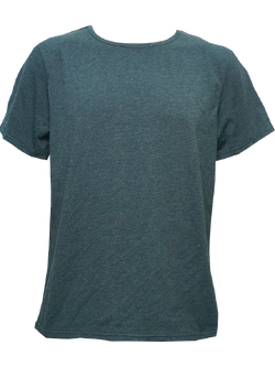 T-Shirt Cotton Spandex แขนสั้น สีเทาเข้ม