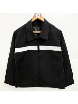 Formal Jacket เสื้อแจ็คเก็ตกึ่งสูทลำลองสีดำ พร้อมแถบสะท้อนแสงคาดอก size M