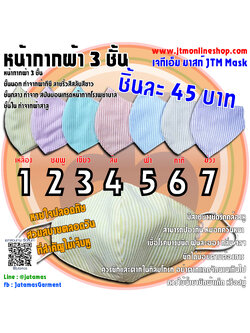 หน้ากากผ้า ทรง3D