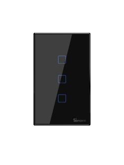 Sonoff T3US 3 Gang (WiFi + RF 433 Mhz) Black Touch Switch ( 1 Year Warranty )