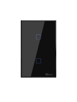 Sonoff T3US 2 Gang (WiFi + RF 433 Mhz) Black Touch Switch ( 1 Year Warranty )