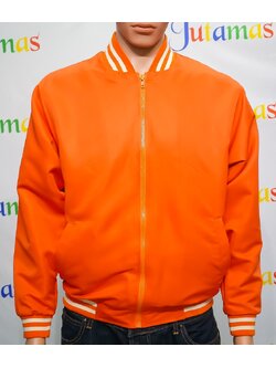 College Jacket เสื้อแจ็คเก็ตสีส้มสไตล์วัยรุ่น