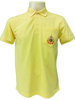 Polo Shirt TC Lacoste สีเหลือง ผู้ชาย ตราสัญลักษณ์ 72 พรรษา ร.๑๐