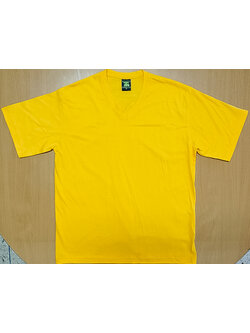 V Neck Cotton 100% สีเหลือง ผู้ชาย