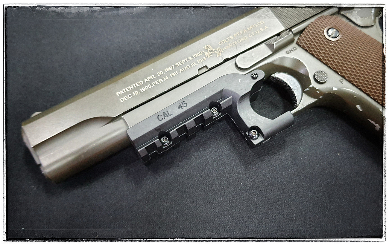 รางเสริมโกร่งไกสำหรับติดปืนสั้น 1911 ใช้ได้ทั้งใต้หวันและงานจีน (โล่ะ)