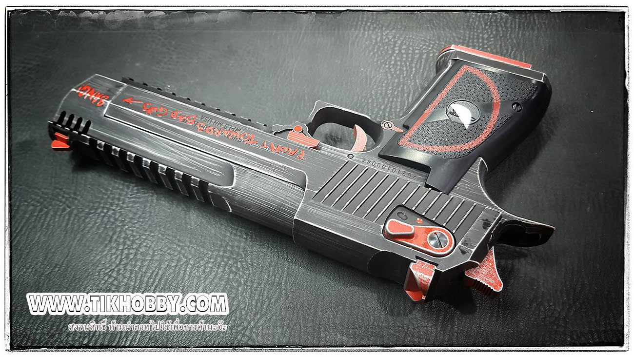 Dead Pool ปืนสั้นระบบแก๊สโบลว์แบล็ค รุ่น Desert Eagle จาก Cyber Gun สีดำ ระบบแก๊สทั่วไป