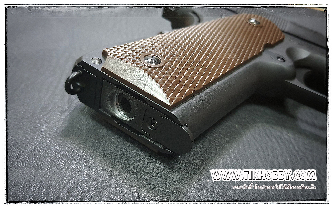 ปืนระบบแก๊สCo2 รุ่น 1911สีดำ มาร์คกิ้งร่องลึก สวยงามมากจาก CyberGun