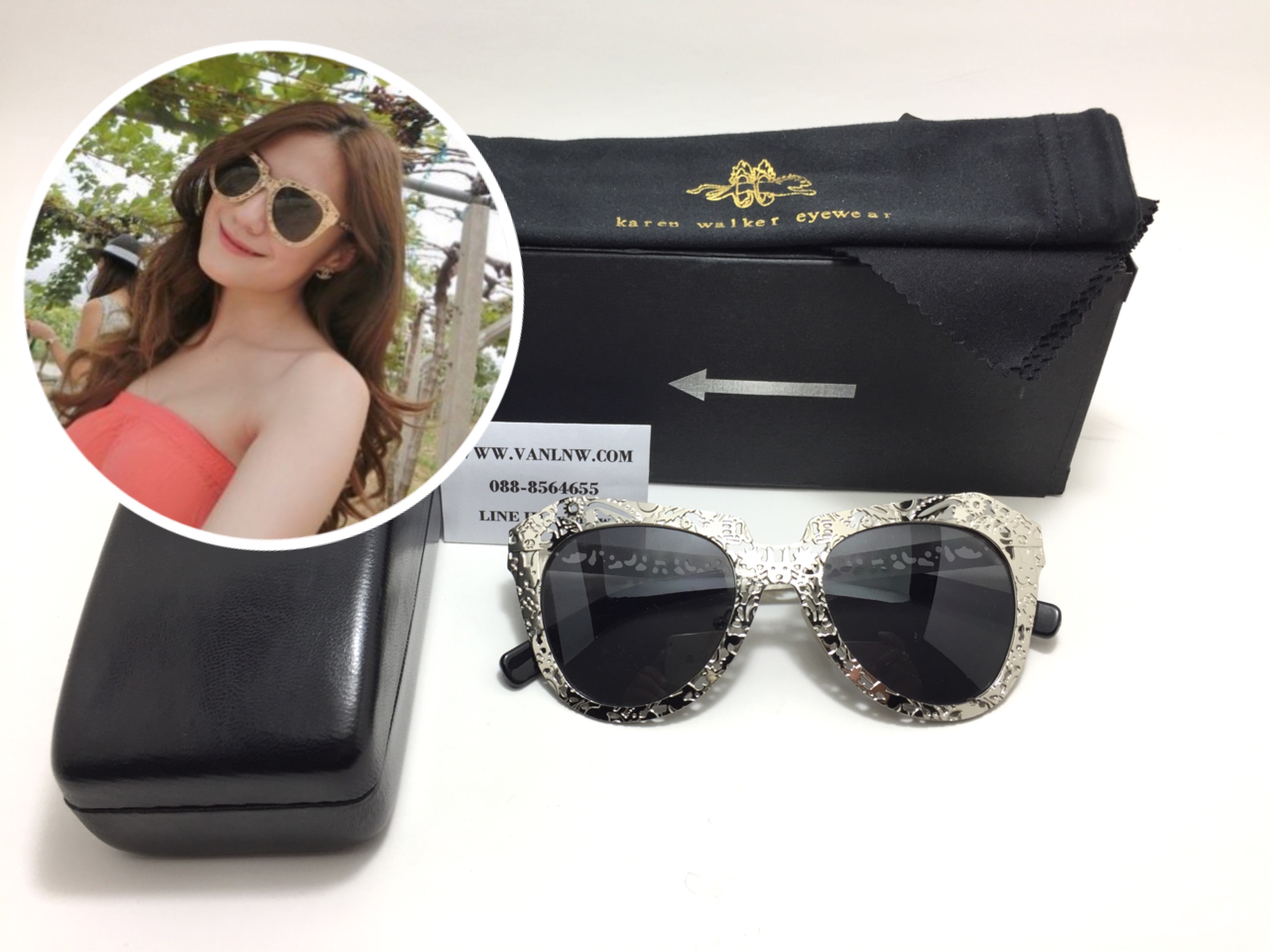 แว่นกันแดด Karen Walker Helter Skelter limited edition <Gold>