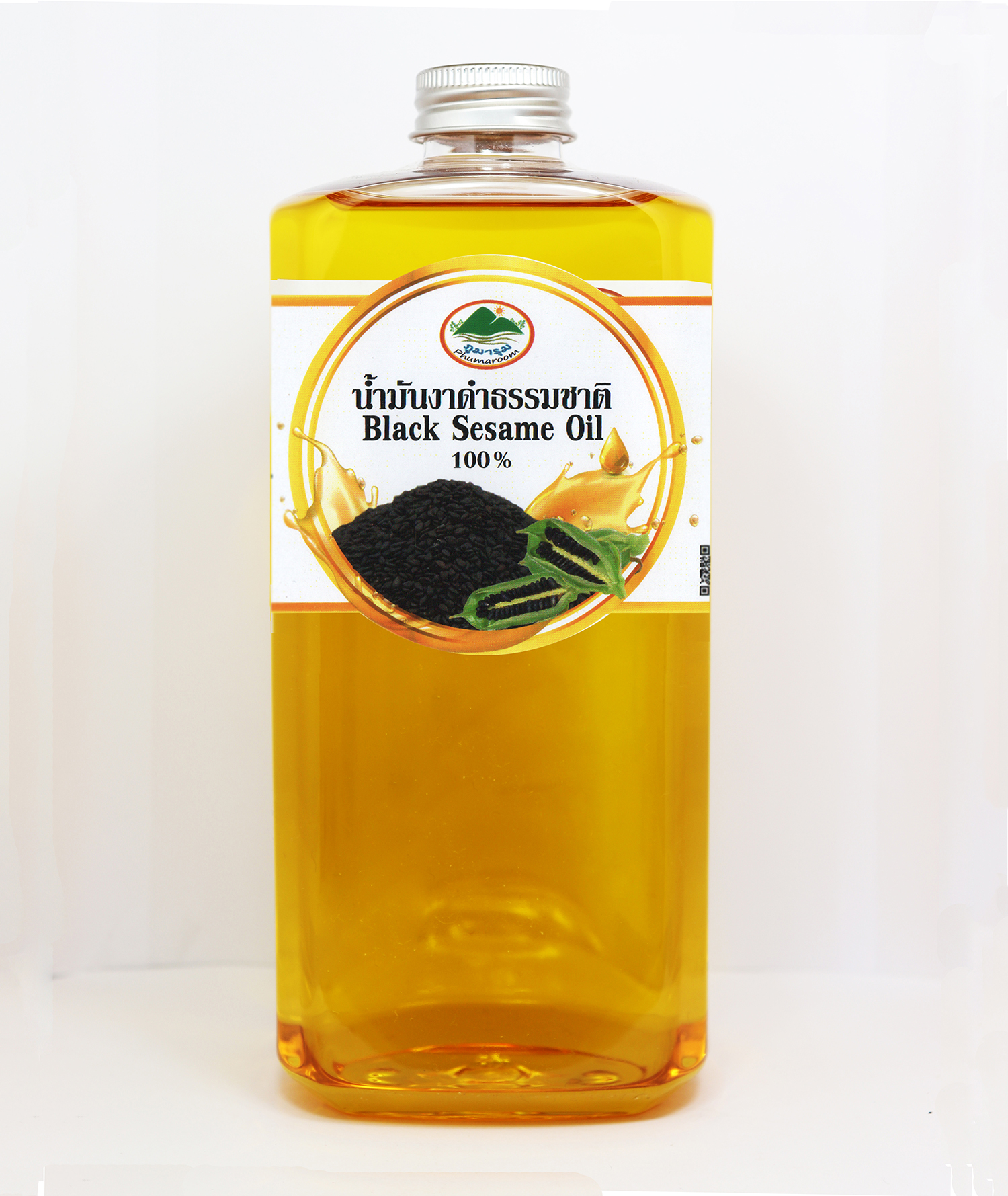 น้ำมันงาดำสกัดเย็น 100% ขนาด 1000ml