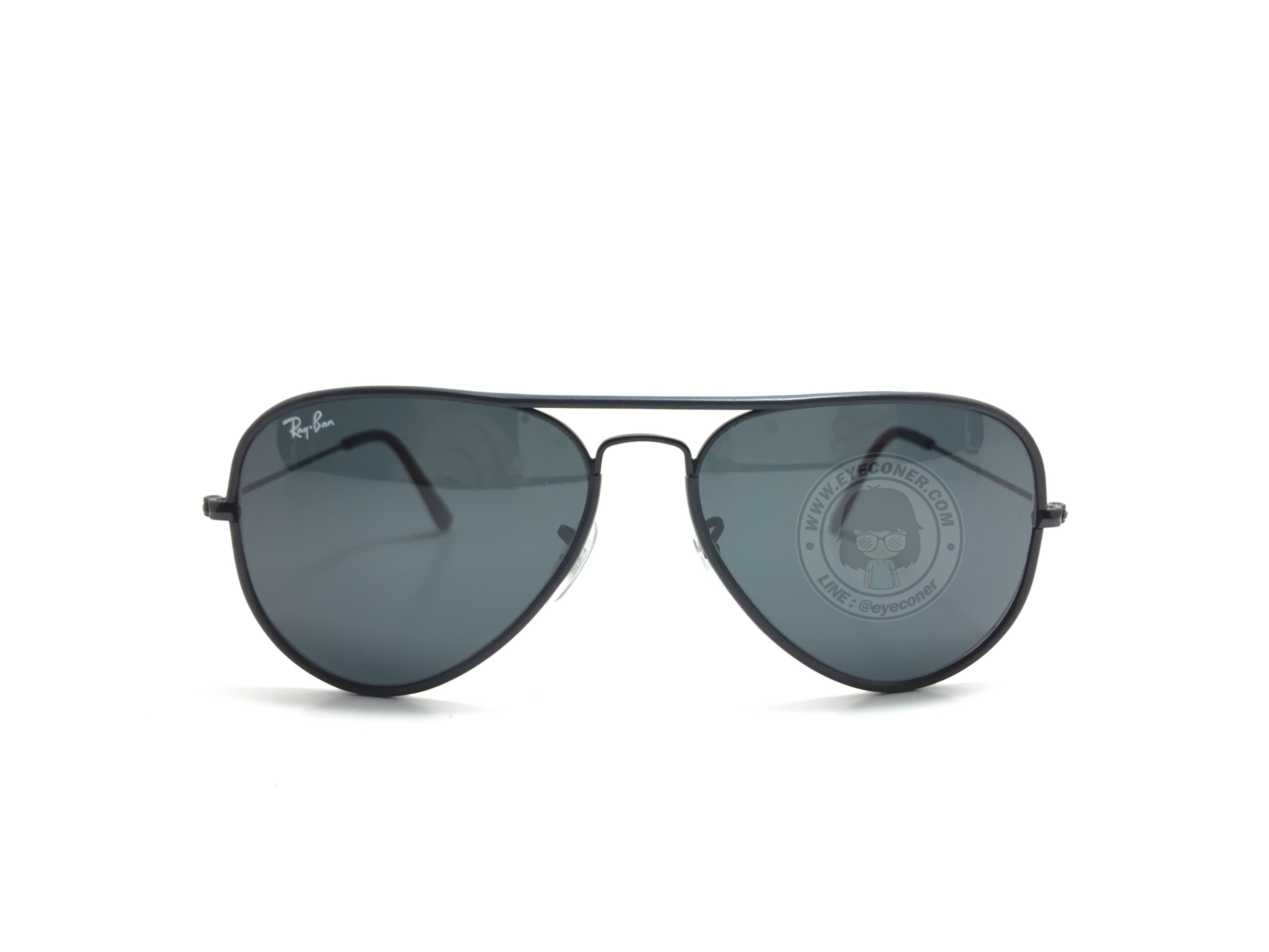 แว่นกันแดด Rayban RB 3025JM Aviator Full Color ll 002 58-14 3N <ดำ>