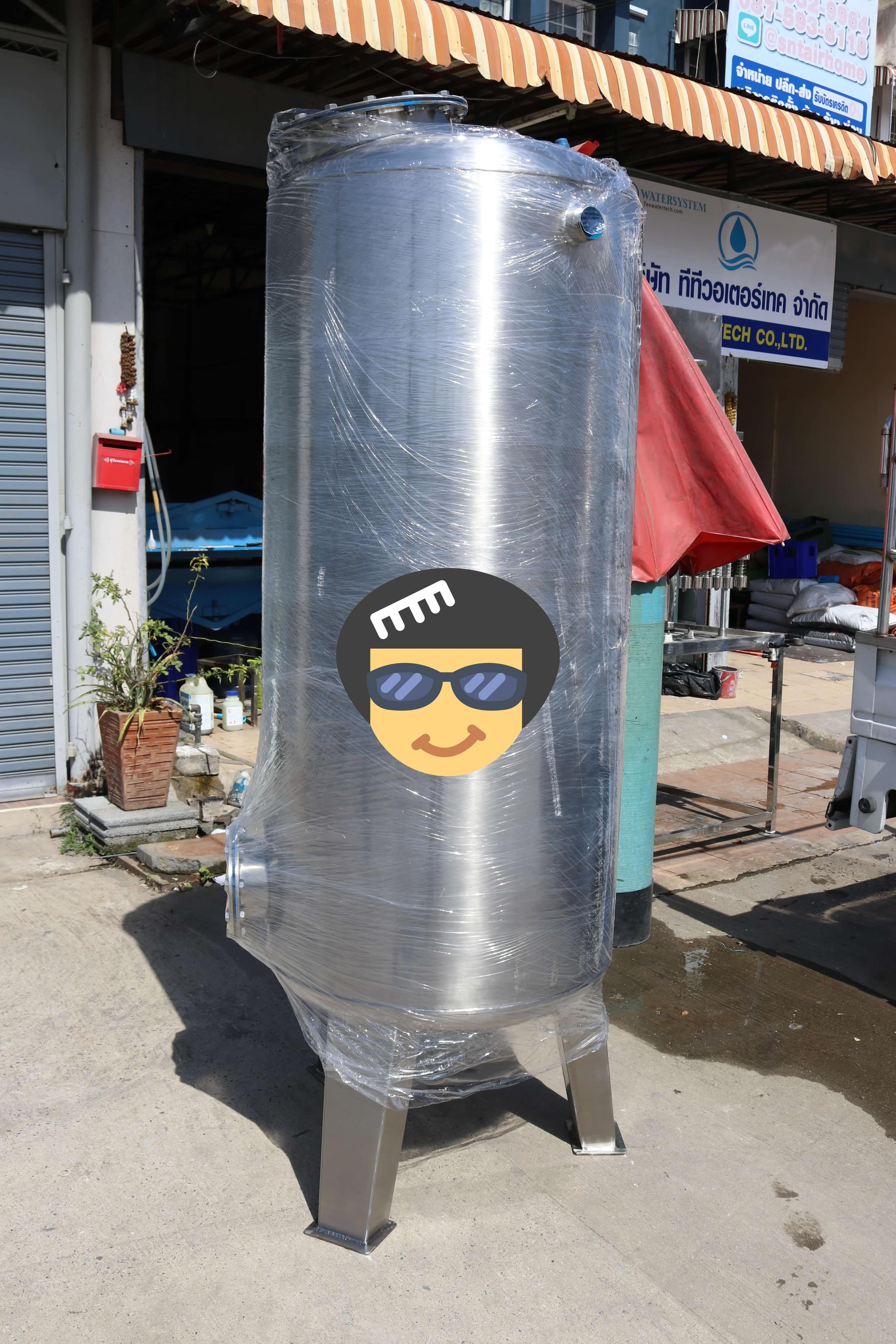 ถังกรองสแตนเลส20นิ้วสูง120หนา2มม