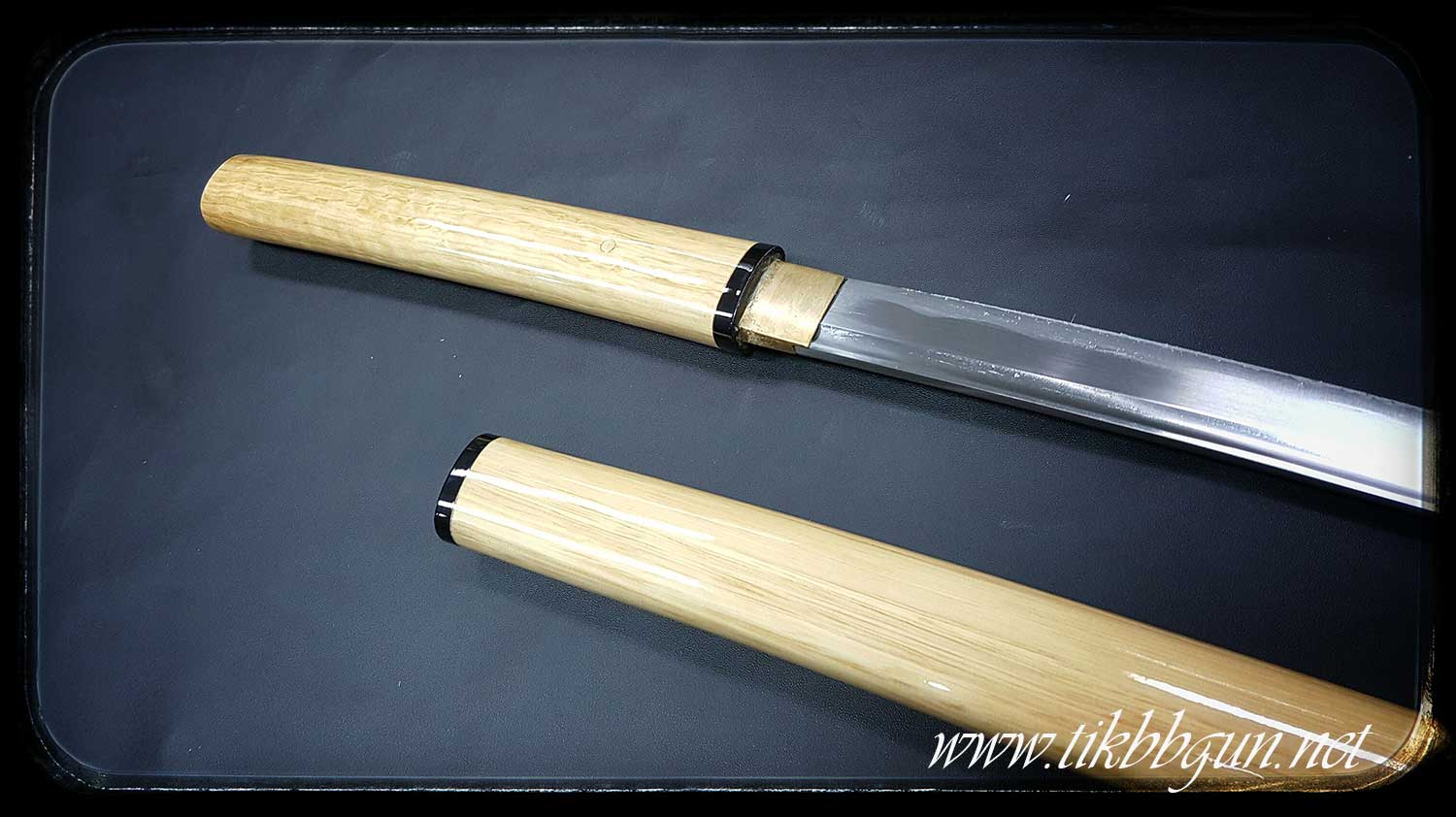 ดาบซามูไร เทนโคจิ Tk10(เปิดคมระดับA)ลายไม้เงางาม ใบดาบ1060 สวยงาม