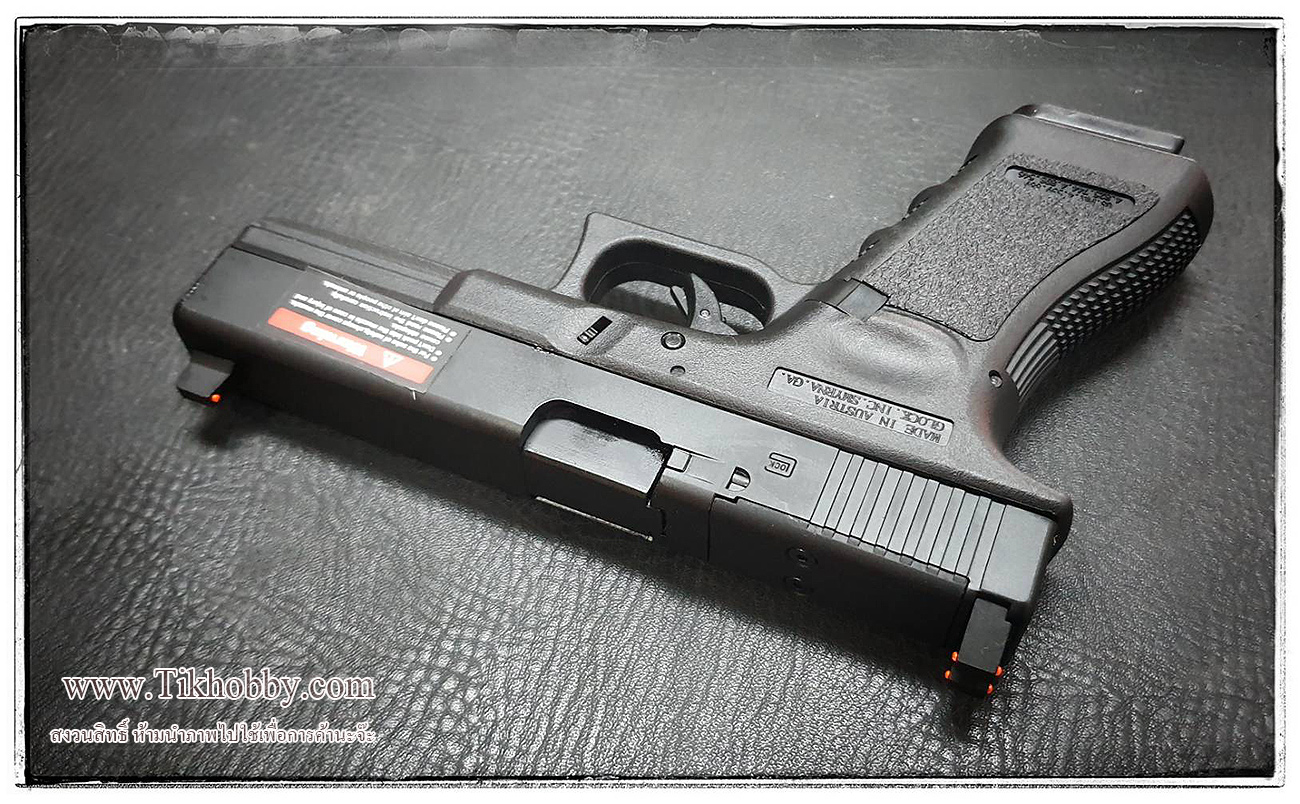 ปืนสั้นระบบแก๊สโบลว์แบล็ค รุ่น G17 GEN3 MOS (1101-1) E&C สีดำ (ติดDot)