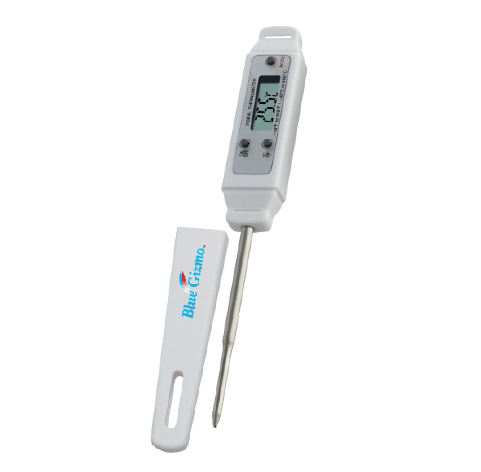 Blue Gizmo - ดิจิตอลเทอร์โมมิเตอร์วัดอุณหภูมิอาหารและเครื่องดื่ม โพรบสั้น