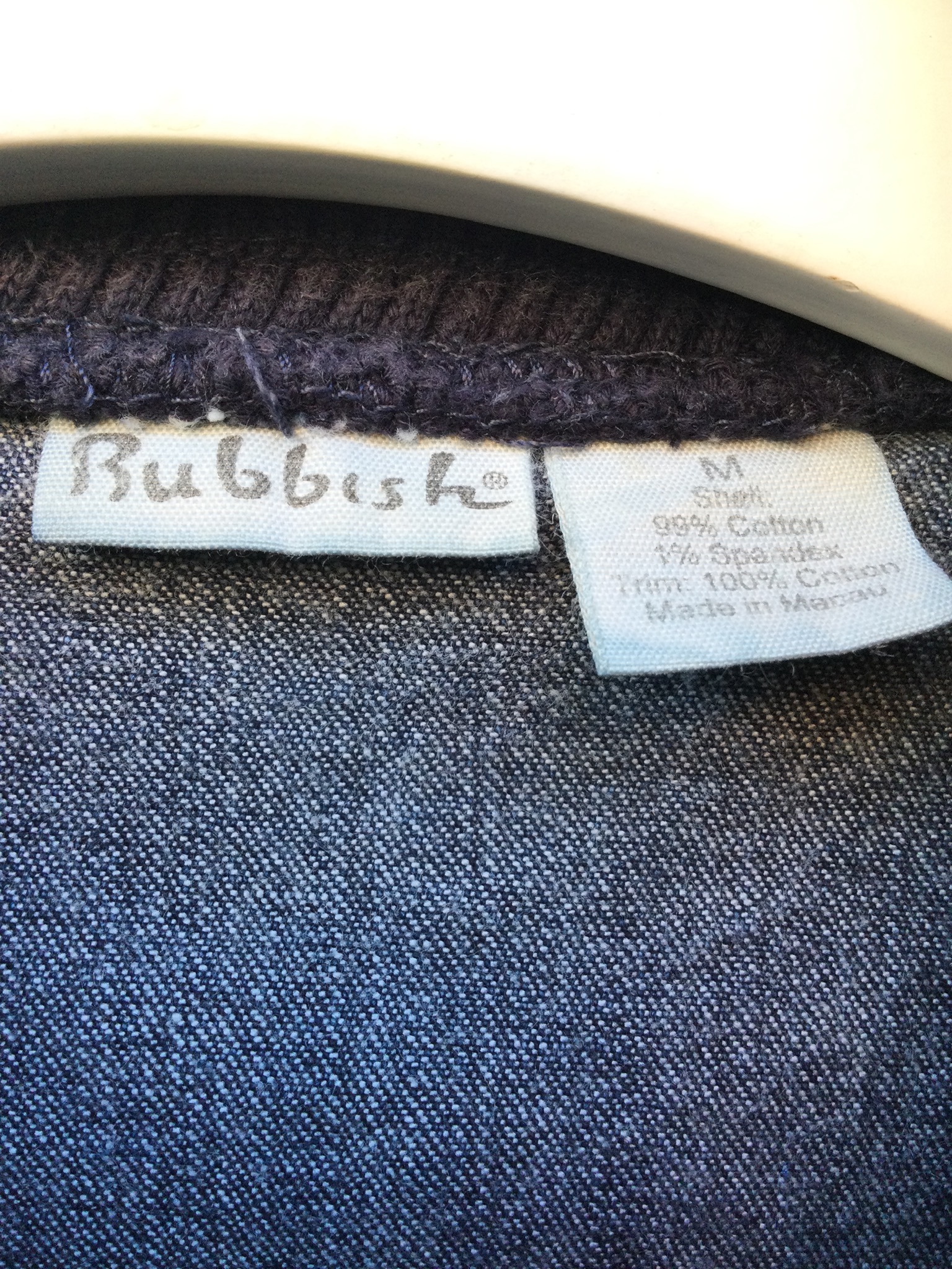 เสื้อแจ็คเก็ตยีนส์คอปีนใส่กันหนาวเบาๆได้ งาน Made in Macau