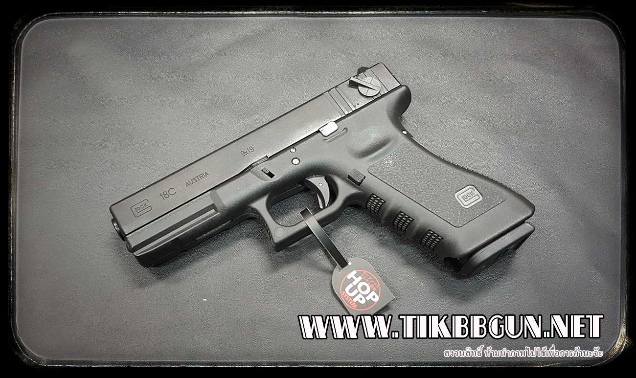 ปืนอัดลม(ปืนระบบแก๊ส) รุ่น Glock 18 ของ SAA (VFC) สไลด์เหล็ก มาร์คกิ้งครบ