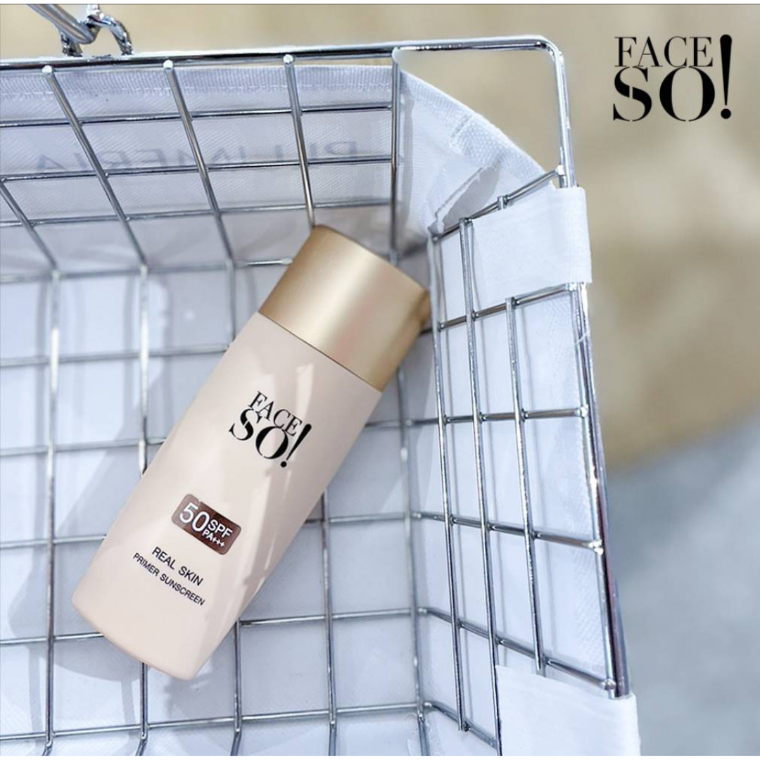 FACE SO! Real Skin Primer Sunscreen SPF 50 PA+++ 45 ml.