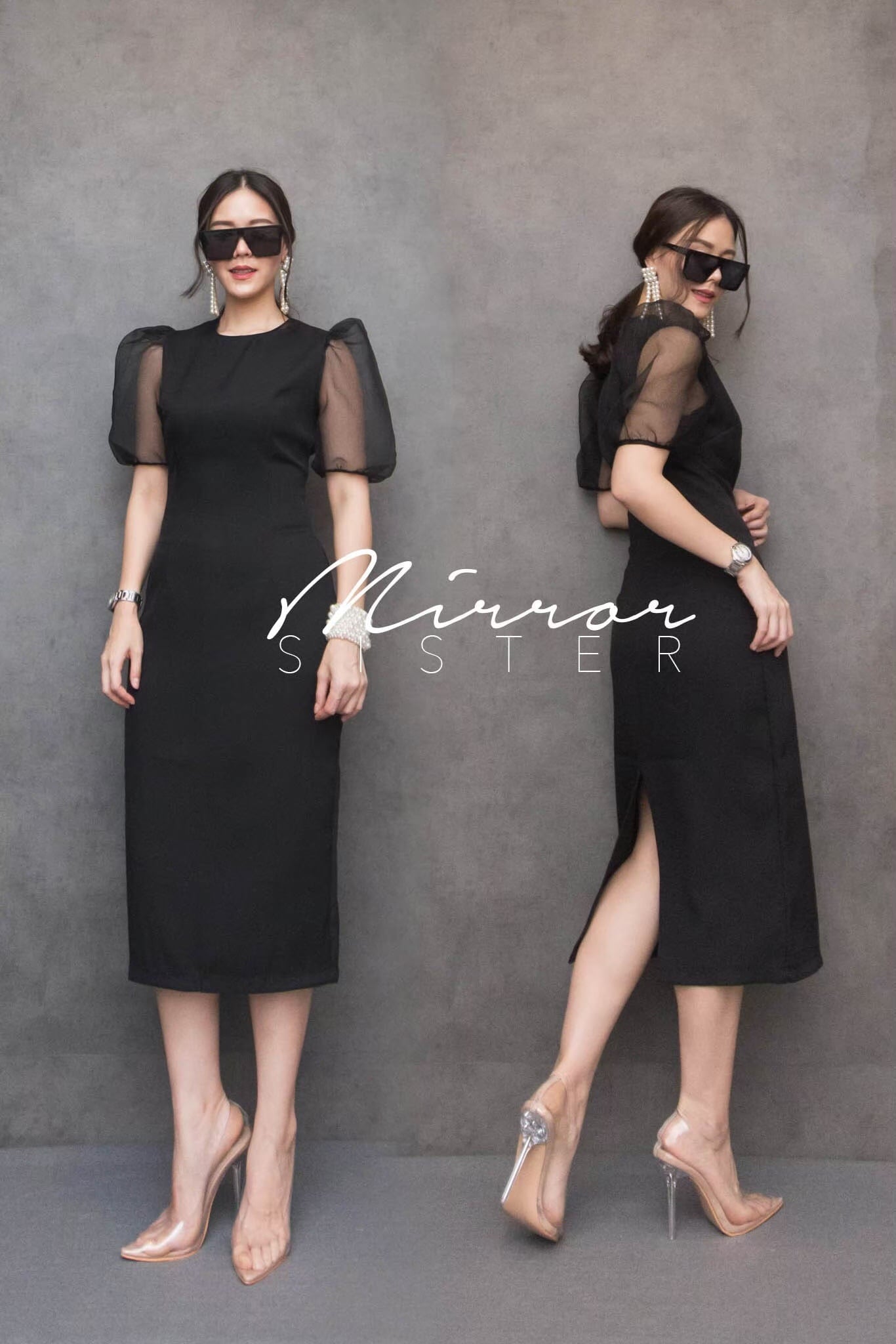ชุดดำ เดรสทรงBasic แต่ใส่สวยสไตล์คุณหนู s-3xL