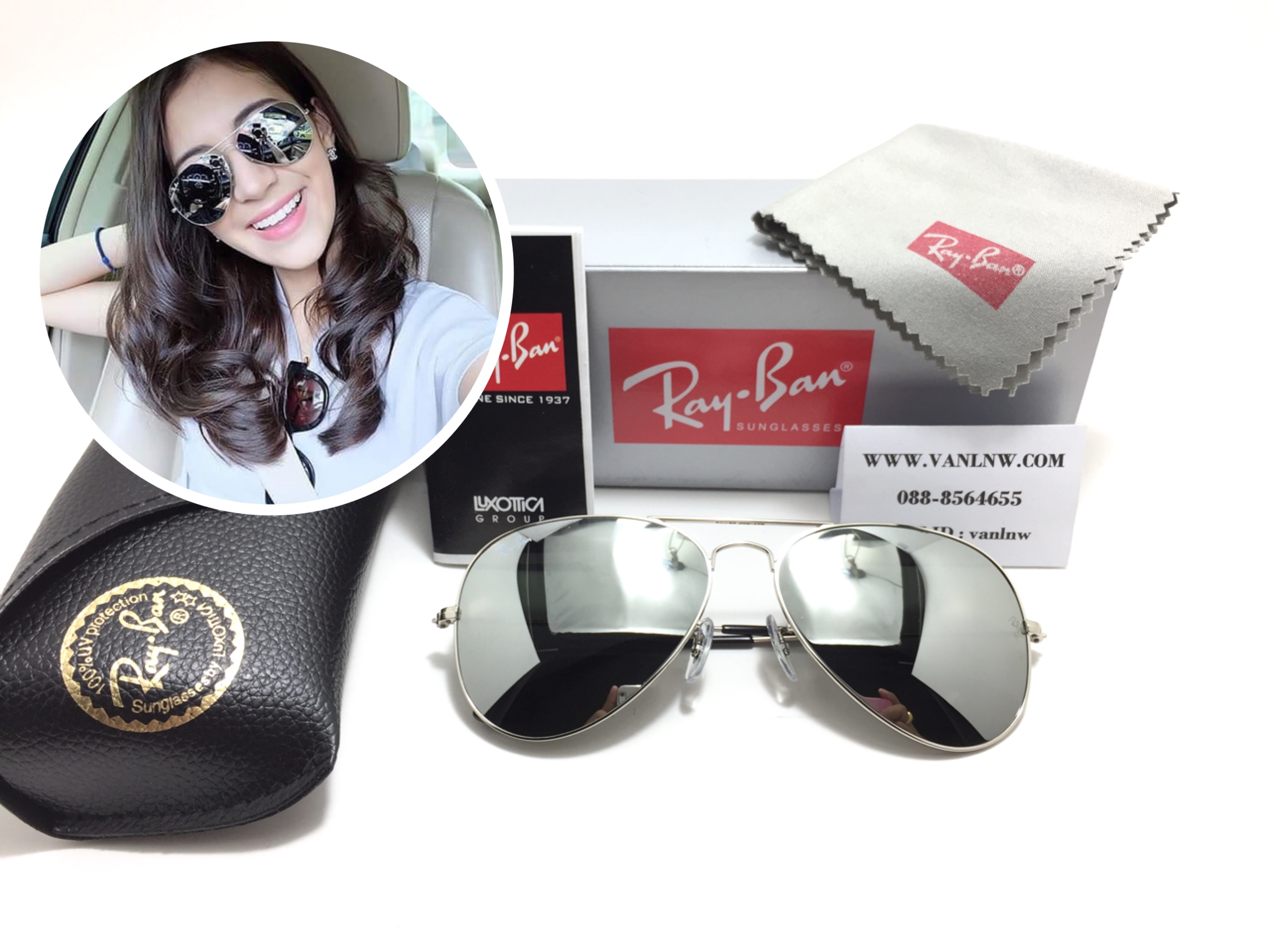 แว่นกันแดด Rayban RB 3025 AVIATOR LARGE METAL W3277 58-14 3N <ปรอทเงิน>