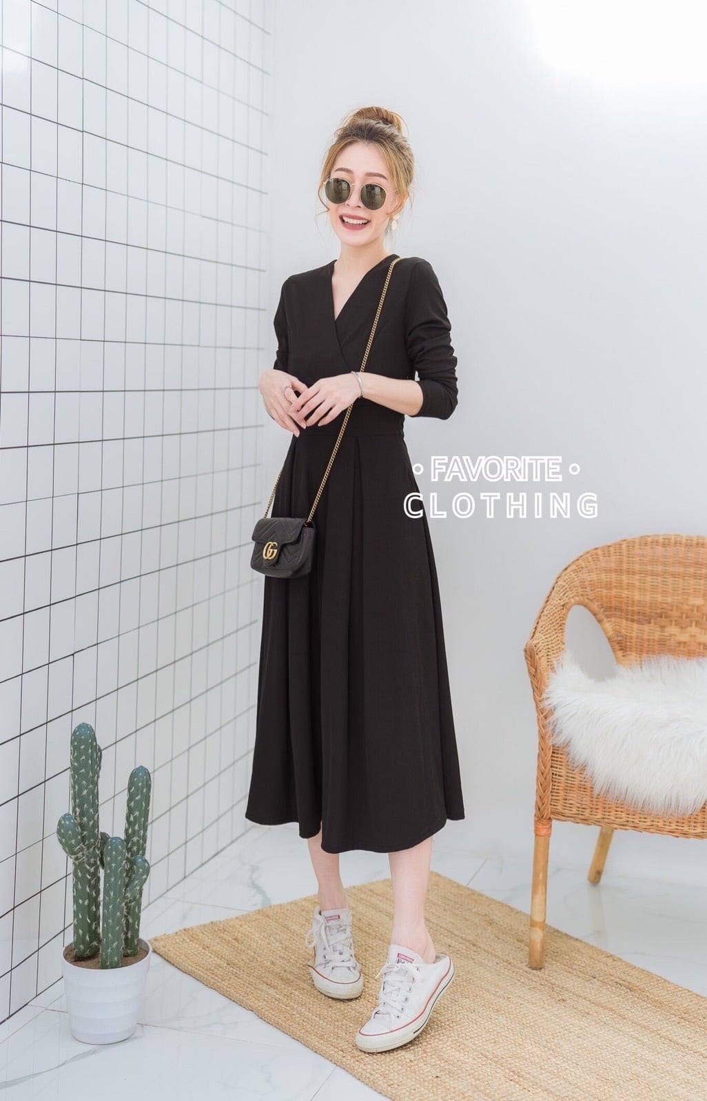 เดรสสีดำ ชุดดำเนื้อผ้ายืดหยุ่น s-3xl