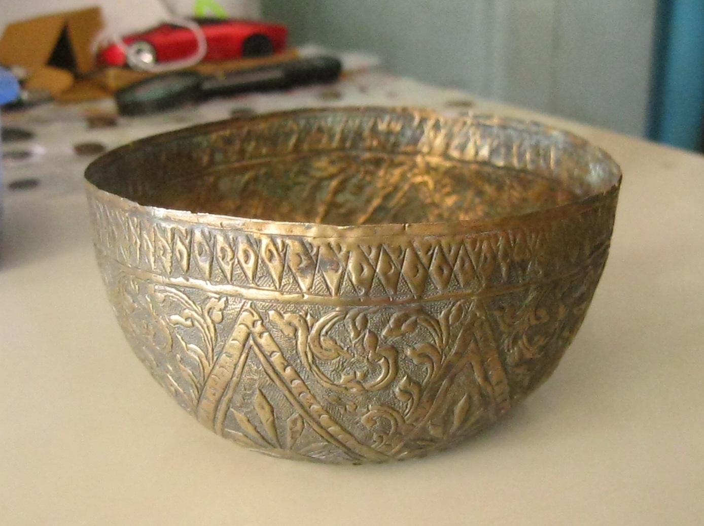 ขันทองเหลือง ลายไทย (4132)