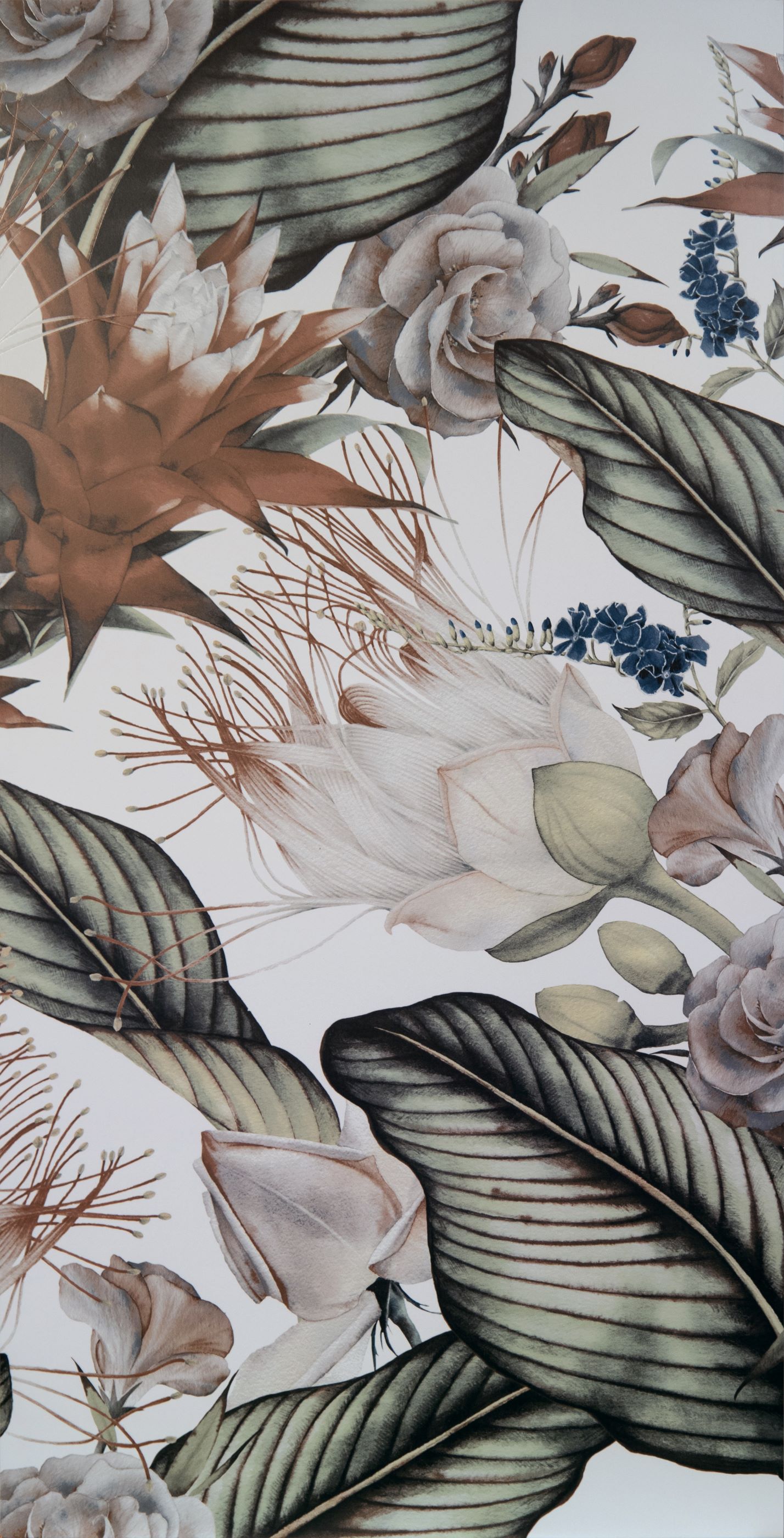 กระเบื้องภาพชุดลายดอกไม้ใบไม้ 60x120cm ทรอปิคอลดรีม4-B (TROPICAL DREAM4-B)
