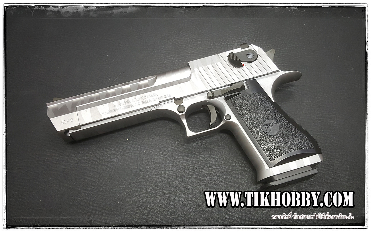 ปืนสั้นระบบแก๊สโบลว์แบล็ค รุ่น Desert Eagle ลาย Tiger CyberGun สีเงิน ระบบแก๊สทั่วไป