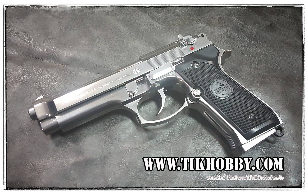 ปืนสั้นระบบแก๊สโบลว์แบล็ค รุ่นM92Silver ระบบแก๊ส จากPasaiDon