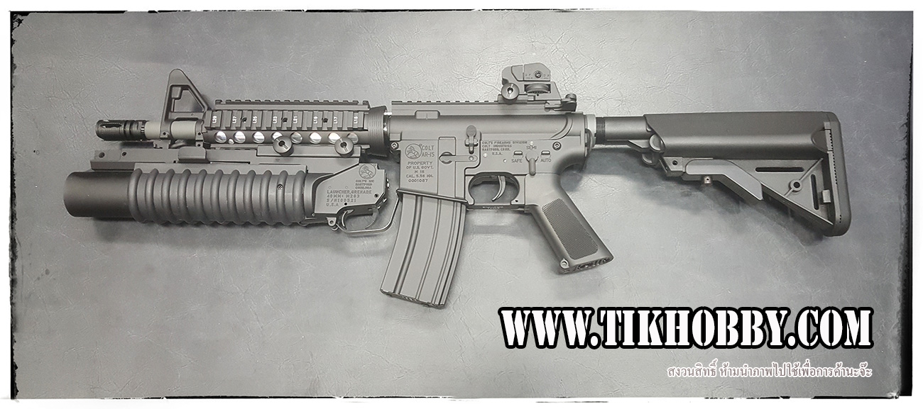 ปืนอัดลม ไฟฟ้า จาก E&C รุ่น 706 S1 (E&C302+M203 Short ยึดราง)