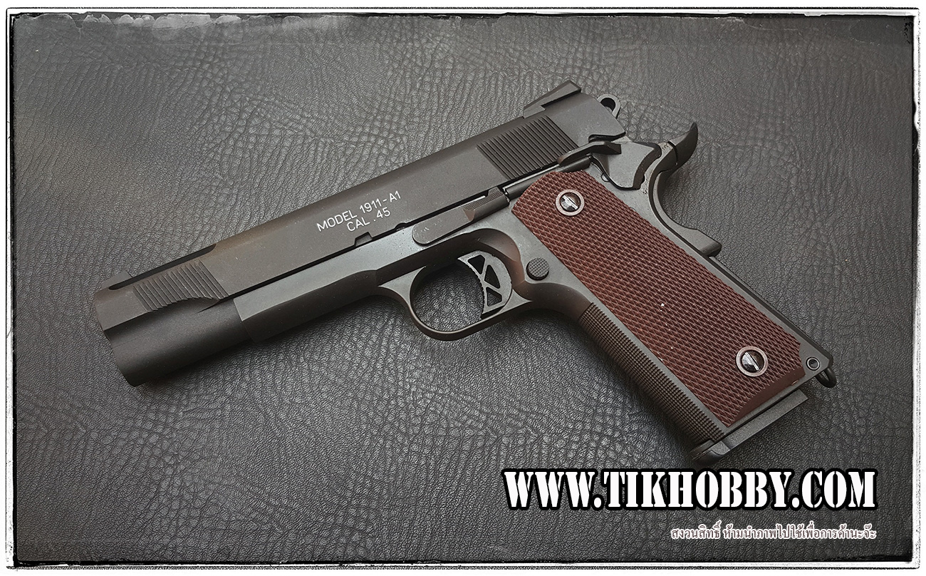 ปืนสั้นระบบแก๊สโบลว์แบล็ค รุ่น M1911 TAC สีดำ SRC สวยงามมากครับ SRV12