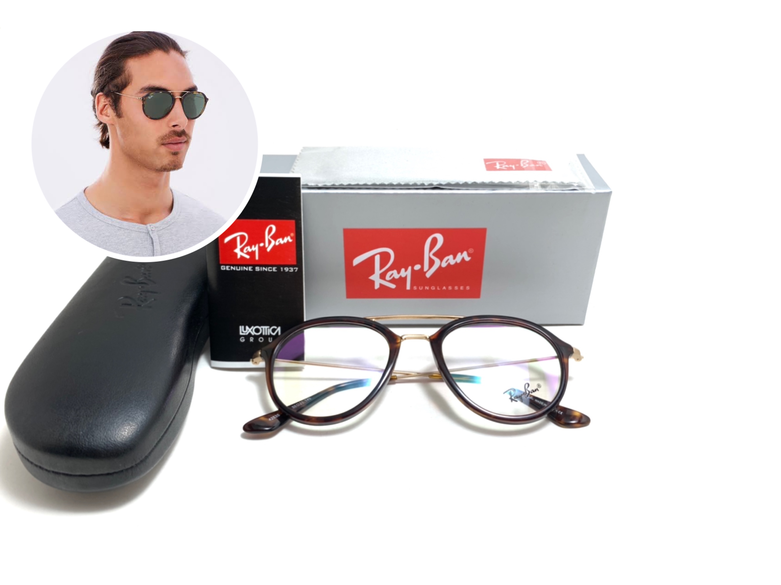 แว่นสายตา rayban RB4253S 1160 50-21 145 <กระ>