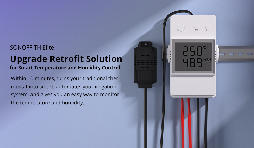 Sonoff TH Elite Smart Temperature and Humidity Monitoring Switch THR316D (ไม่รวมเซ็นเซอร์)