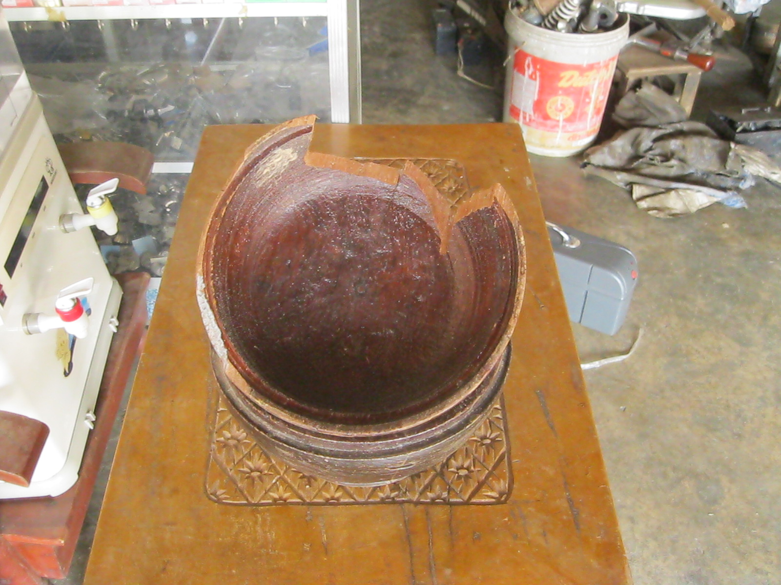 หม้อไม้โบราณ ใส่ของเครื่องใช้ (4530)