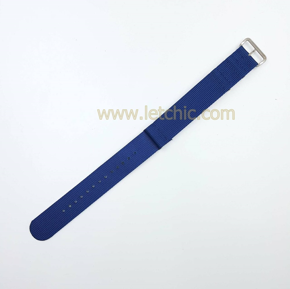 สายนาฬิกา ผ้านาโต้ สีน้ำเงิน