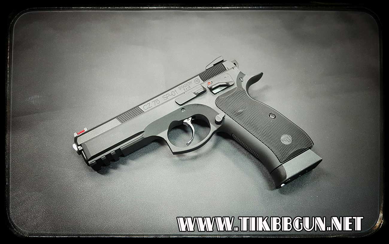 ปืนสั้น อัดแก๊ส CZ75 SP-01 Shadow (2แม๊ก) จากKj work ระบบแก๊ส และ Co2