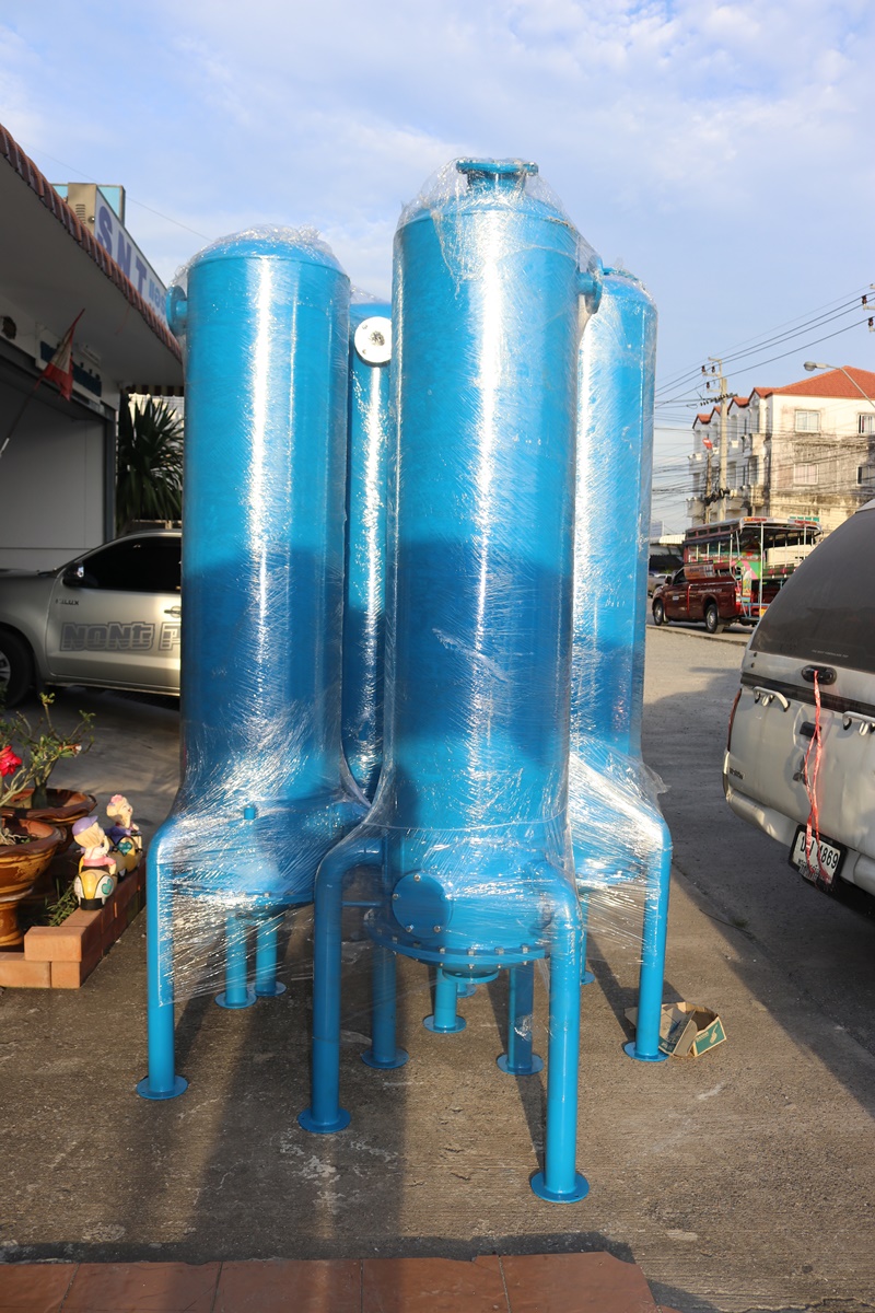 ถังกรองเหล็กขนาด24นิ้ว (60cm. x 150cm. x 4.5 mm.)สำหรับกรองน้ำดาดาล