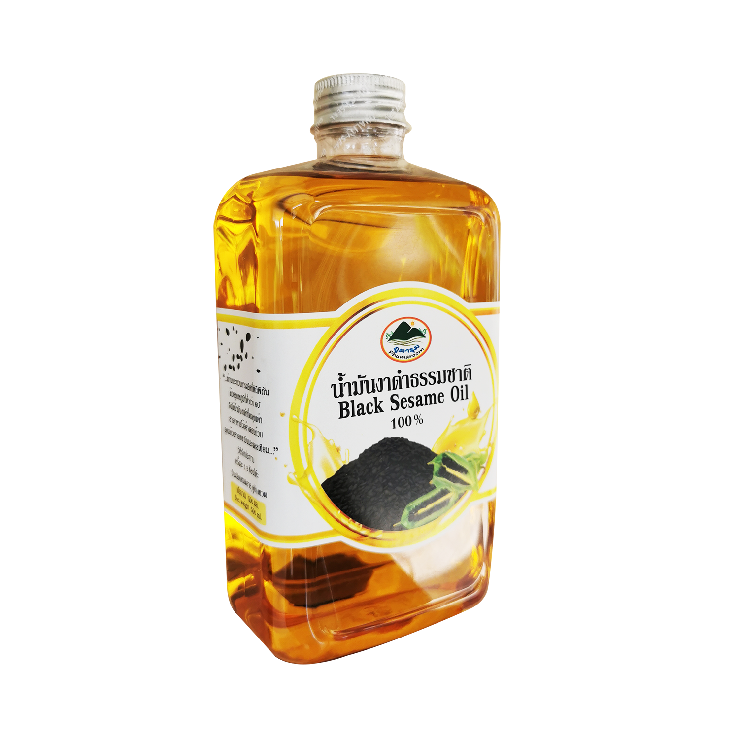 น้ำมันงาดำสกัดเย็น 100% ขนาด 500 ml