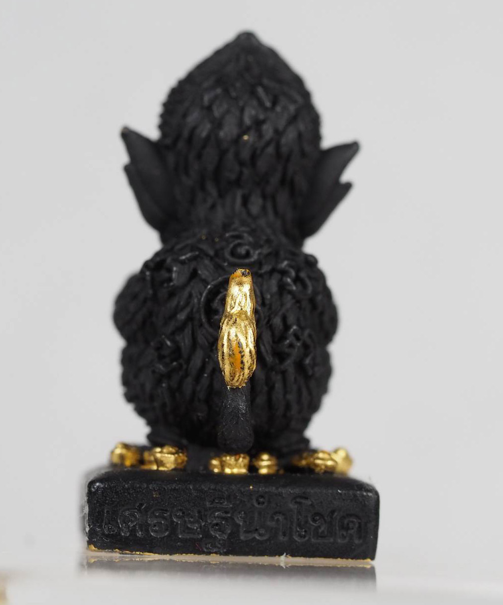 เทพอินทร์แปลง สี่หูห้าตา รุ่นเศรษฐีนำโชค เนื้อโลหะสีดำปิดหน้าทองแท้