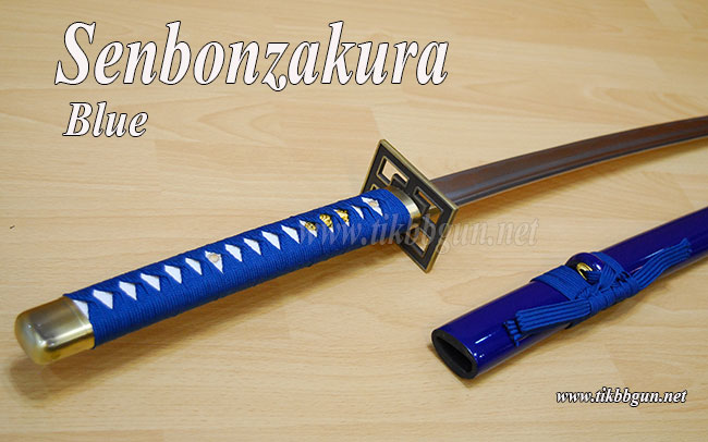 ดาบซามูไร เซมบง ซากุระ น้ำเงิน (เปิดคม)