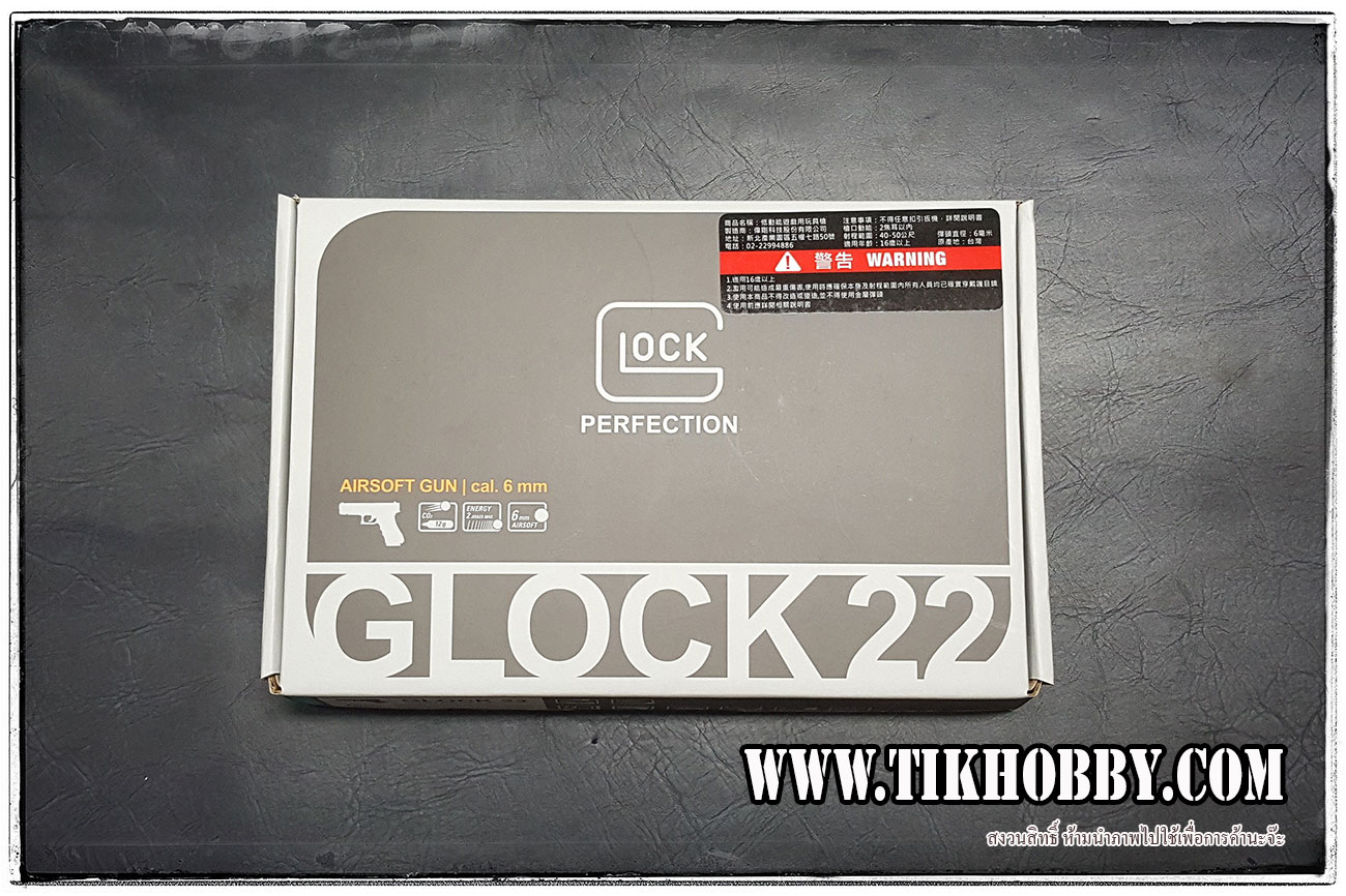 ปืนอัดลม (ปืนระบบแก๊สCo2) รุ่น Glock 22 ของ Umarex ไม่โบลว์แบ็ค มาร์คกิ้งครบลิขสิทธิ์ Glock