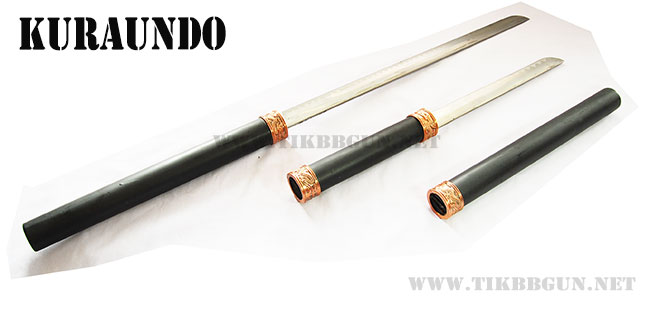 ดาบซามูไรแบบชิราซายะ 2 ใบดาบ KuroUndo (คุโรอันโดะ)