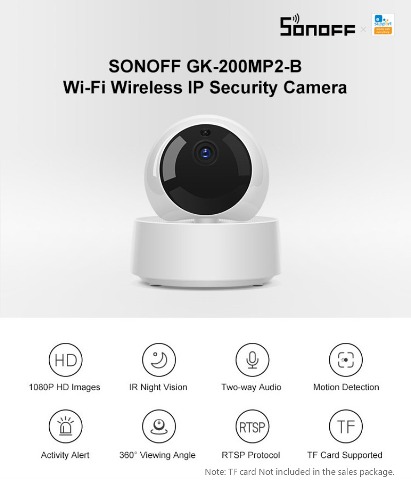 SONOFF GK-200MP2-B กล้องวงจรปิด 1080P (ใช้กับแอพ eWeLink)