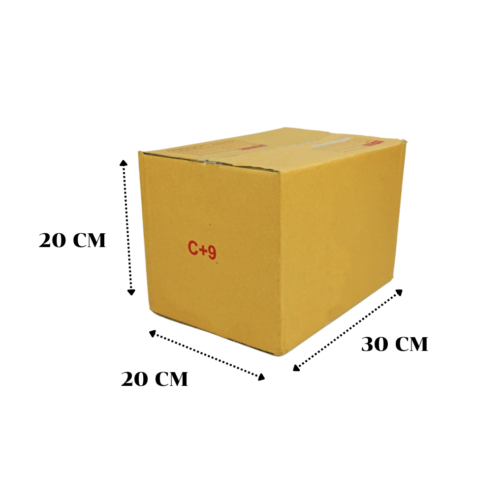 กล่องพัสดุ C+9 ขนาด 20x20x30ซม 1มัด20ใบ